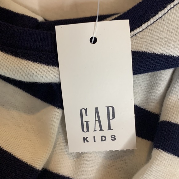🍁 3/$15 NEW NWT Gap Kids Navy Blue Half Stripped Knit Dress Size Small (6/7) - Picture 13 of 17